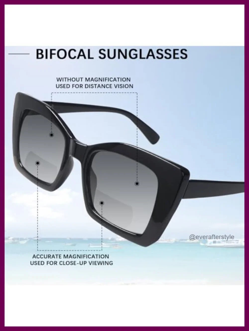 4 Pack Bifocal Reading Sunglasses Oversized Square UV400 1.0-4.0 Women